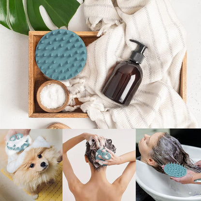 Revitalize Your Scalp with Our Dark Green Scalp Massager Shampoo Brush - Perfect for Hair Growth and Dandruff Relief