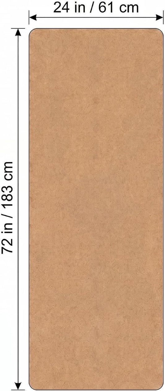 Cork Yoga Mat 6Mm Extra Thick Cushioning High Density Natural Rubber Exercise Pad 72 X 24 Inch for Home Gym