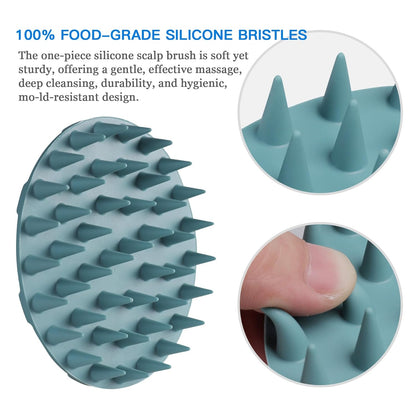 Revitalize Your Scalp with Our Dark Green Scalp Massager Shampoo Brush - Perfect for Hair Growth and Dandruff Relief
